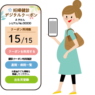 【クーポンまとめて付与タイプ】妊婦健診デジタルクーポン